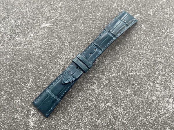 aqua green alligator leather watch strap