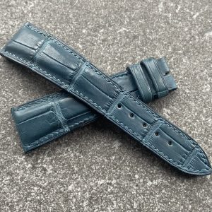aqua green alligator leather watch strap