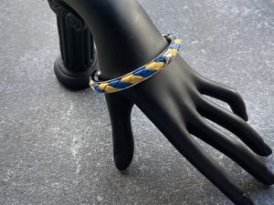 Leather and steel bracelet