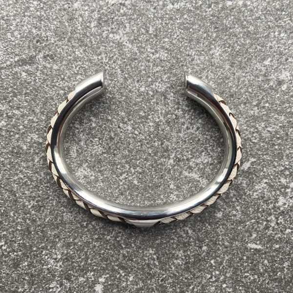 Leather and steel bracelet Leather and steel bracelet