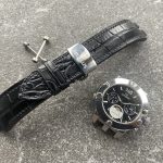 Alligator leather watch strap Seculus with deployment buckle