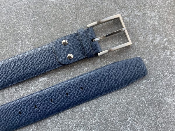 Saffiano leather belt