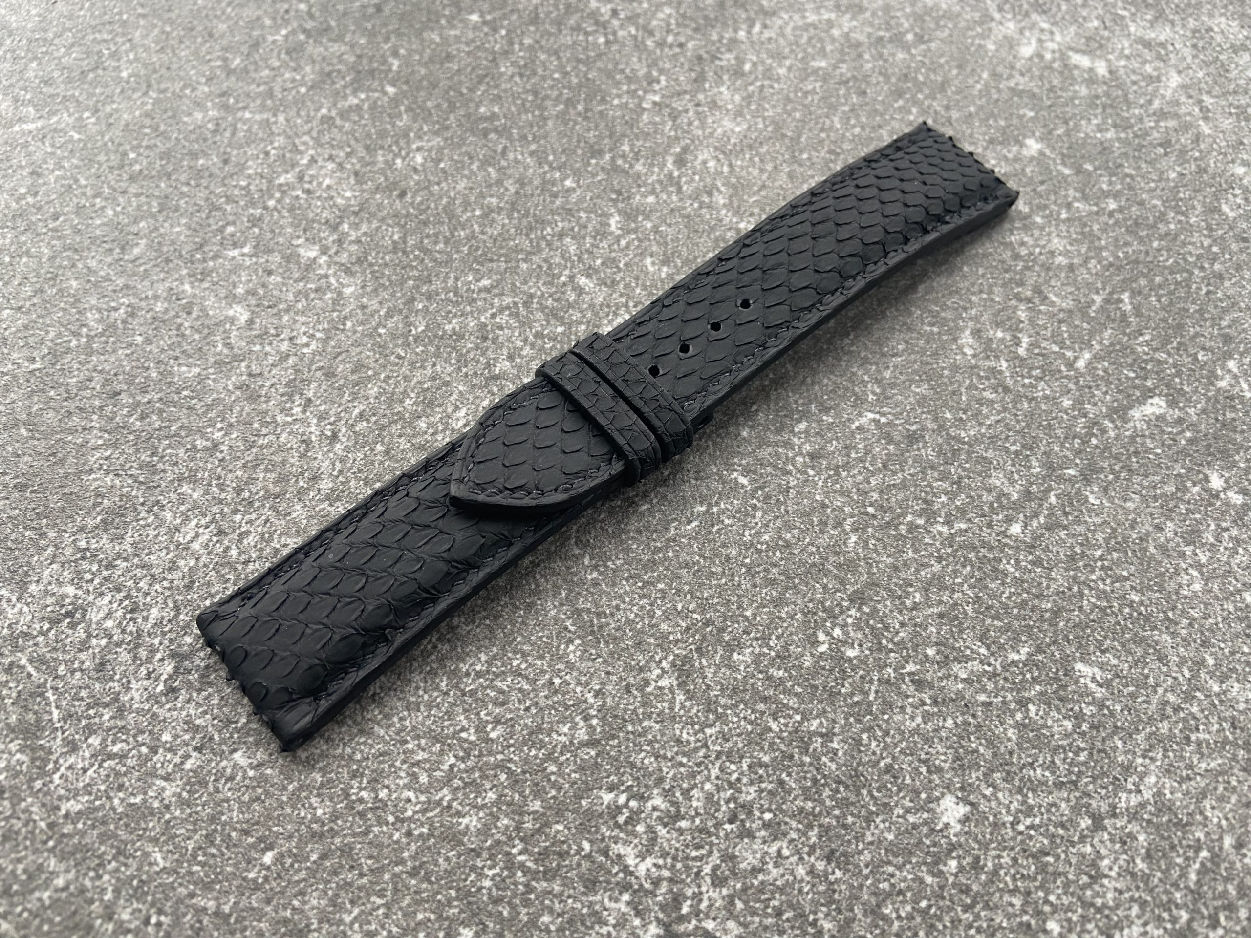 Python leather watch strap