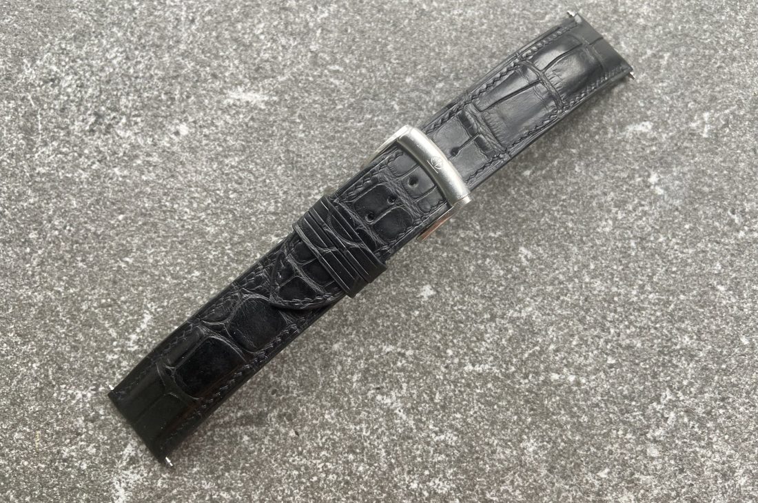 Alligator leather watch strap for the Baume & Mercier