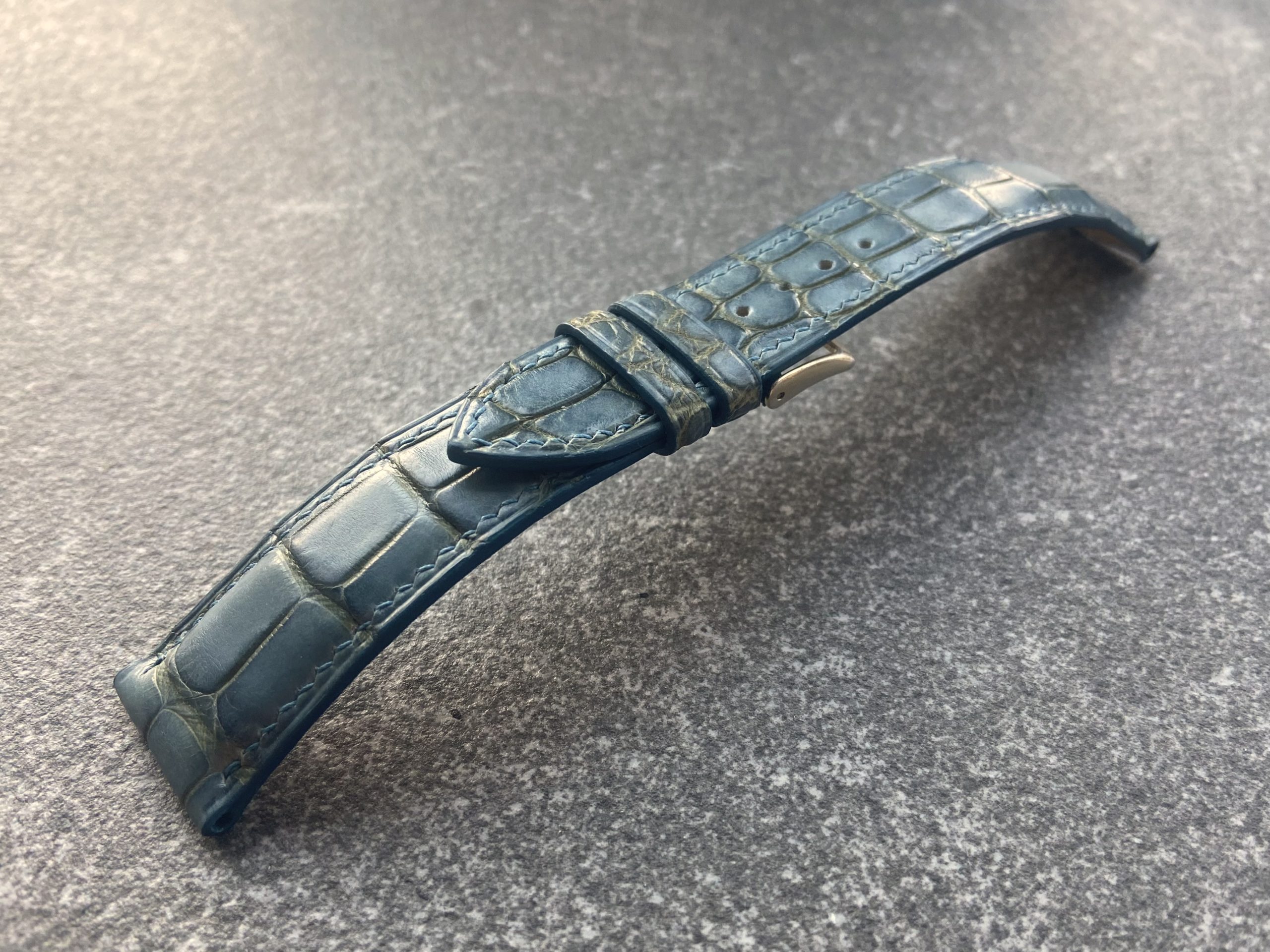 Alligator leather watch strap