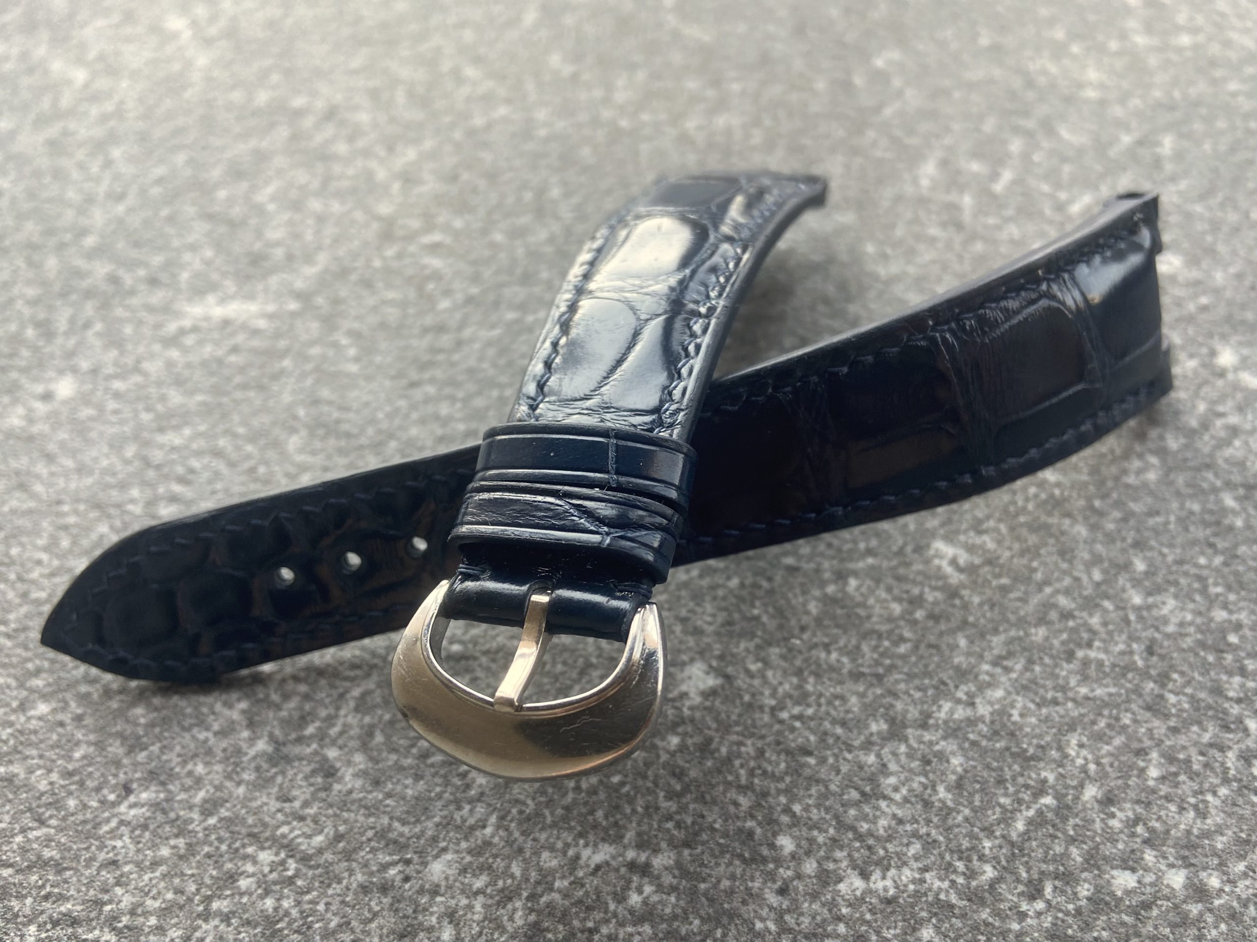 Bovet Fleurier watch strap in alligator leather is bespoke