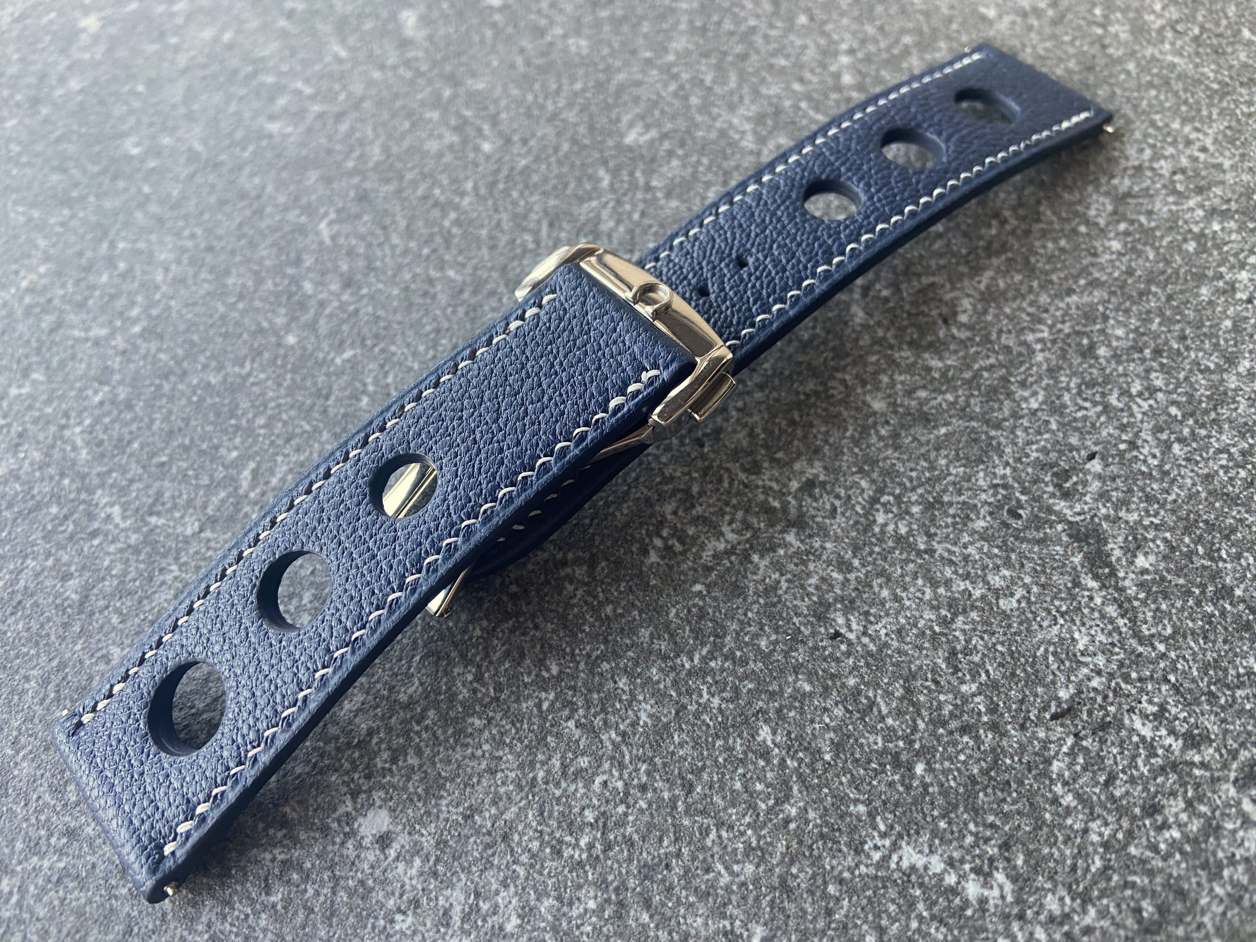 Leather strap for an Omega Flightmaster watch