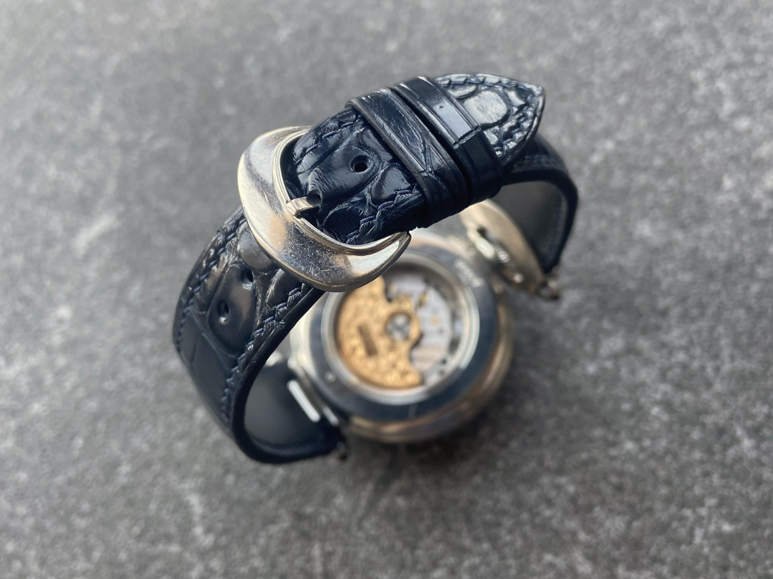 Bovet Fleurier watch strap in alligator leather is bespoke