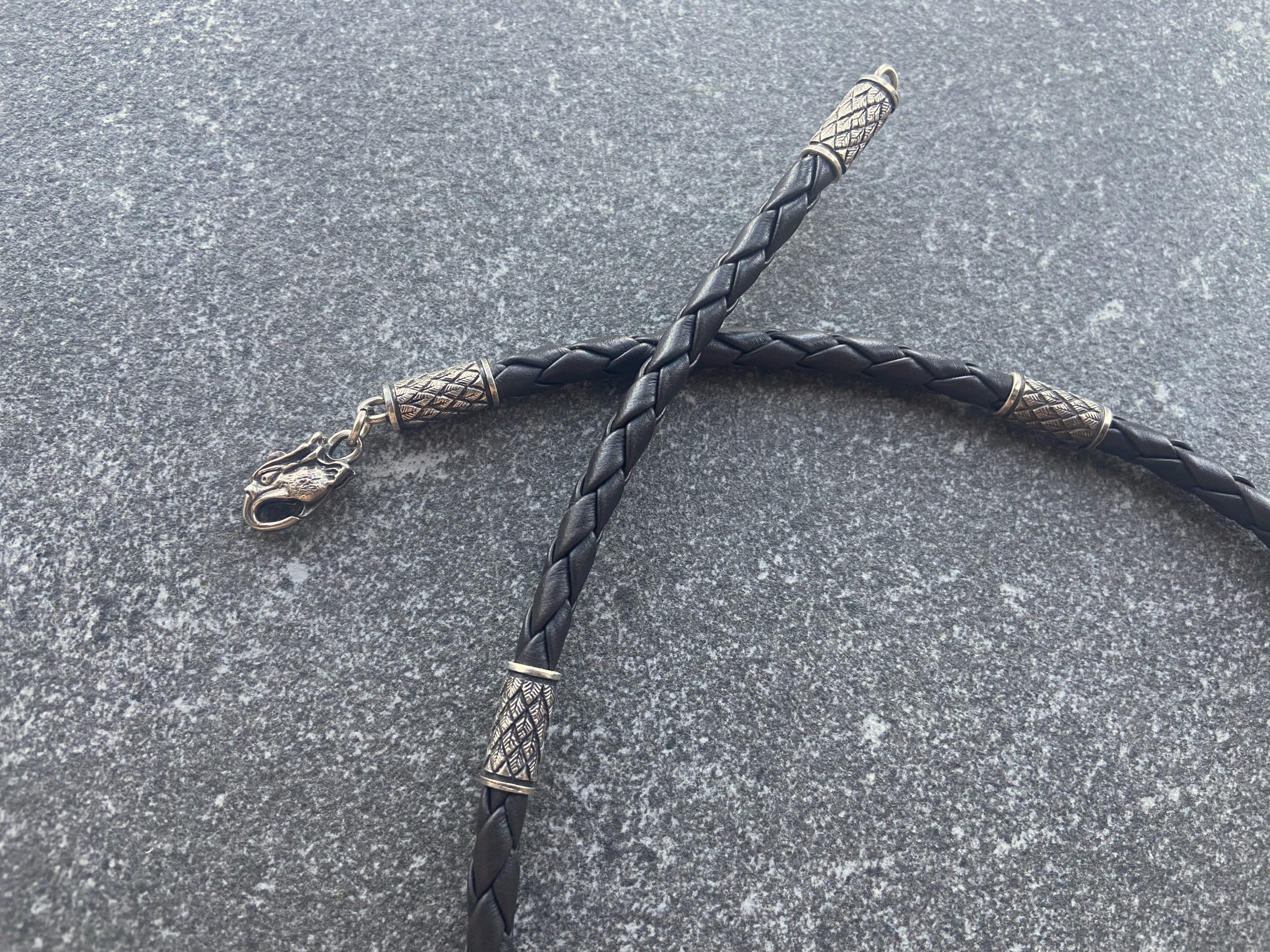 Braided Bolo cord with carabiner clasp