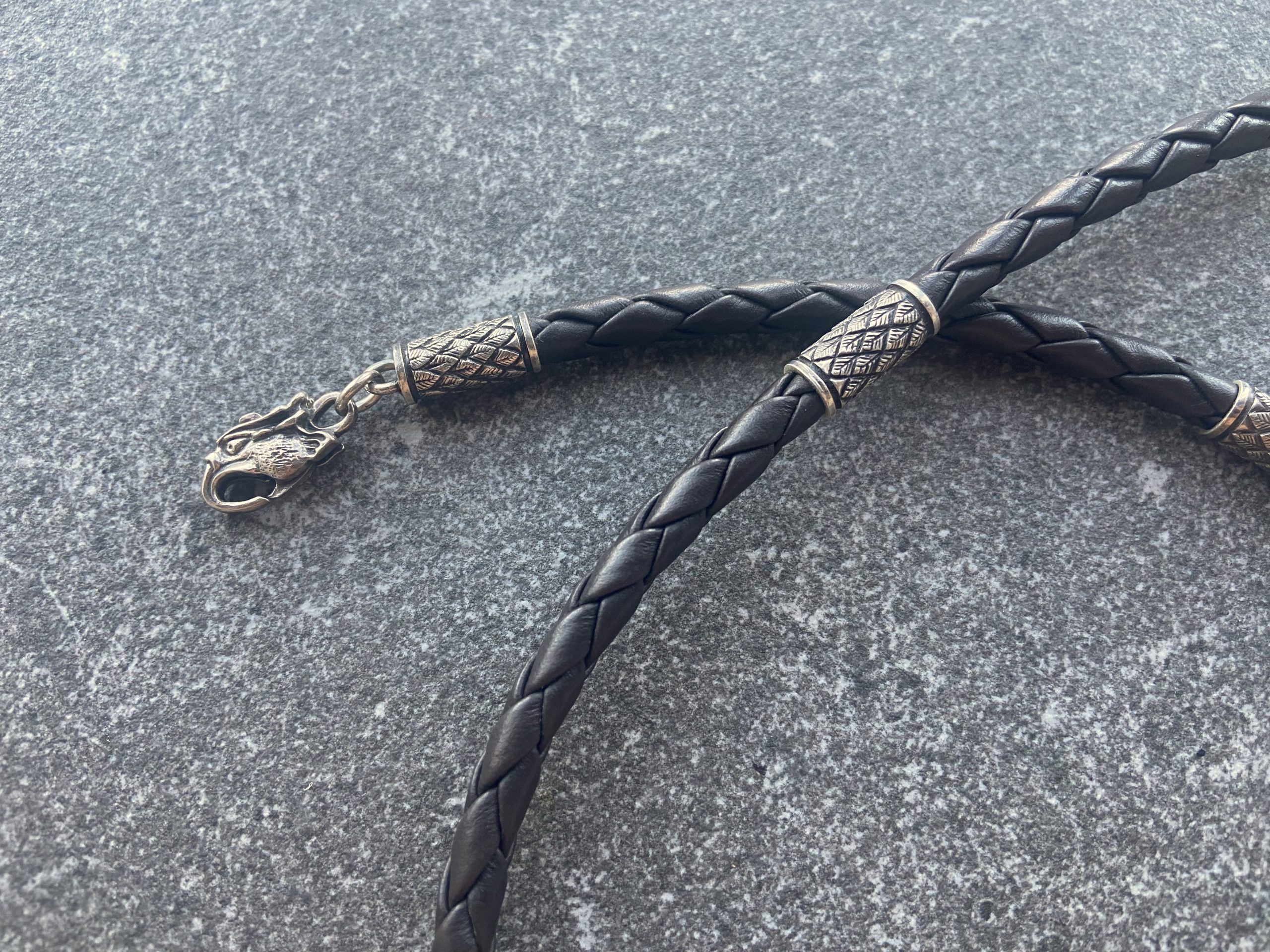 Braided Bolo cord with carabiner clasp