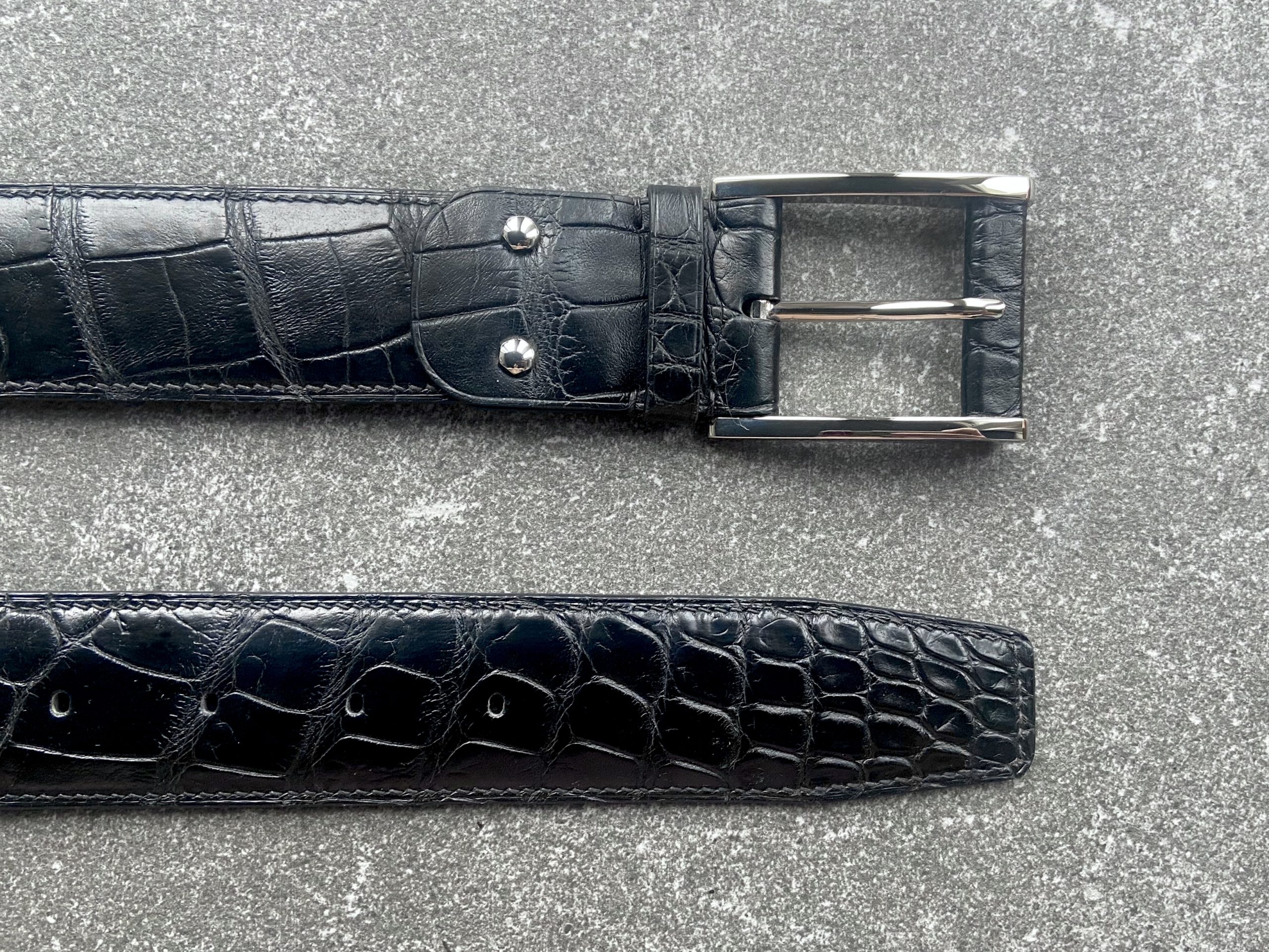 Handmade crocodile belts