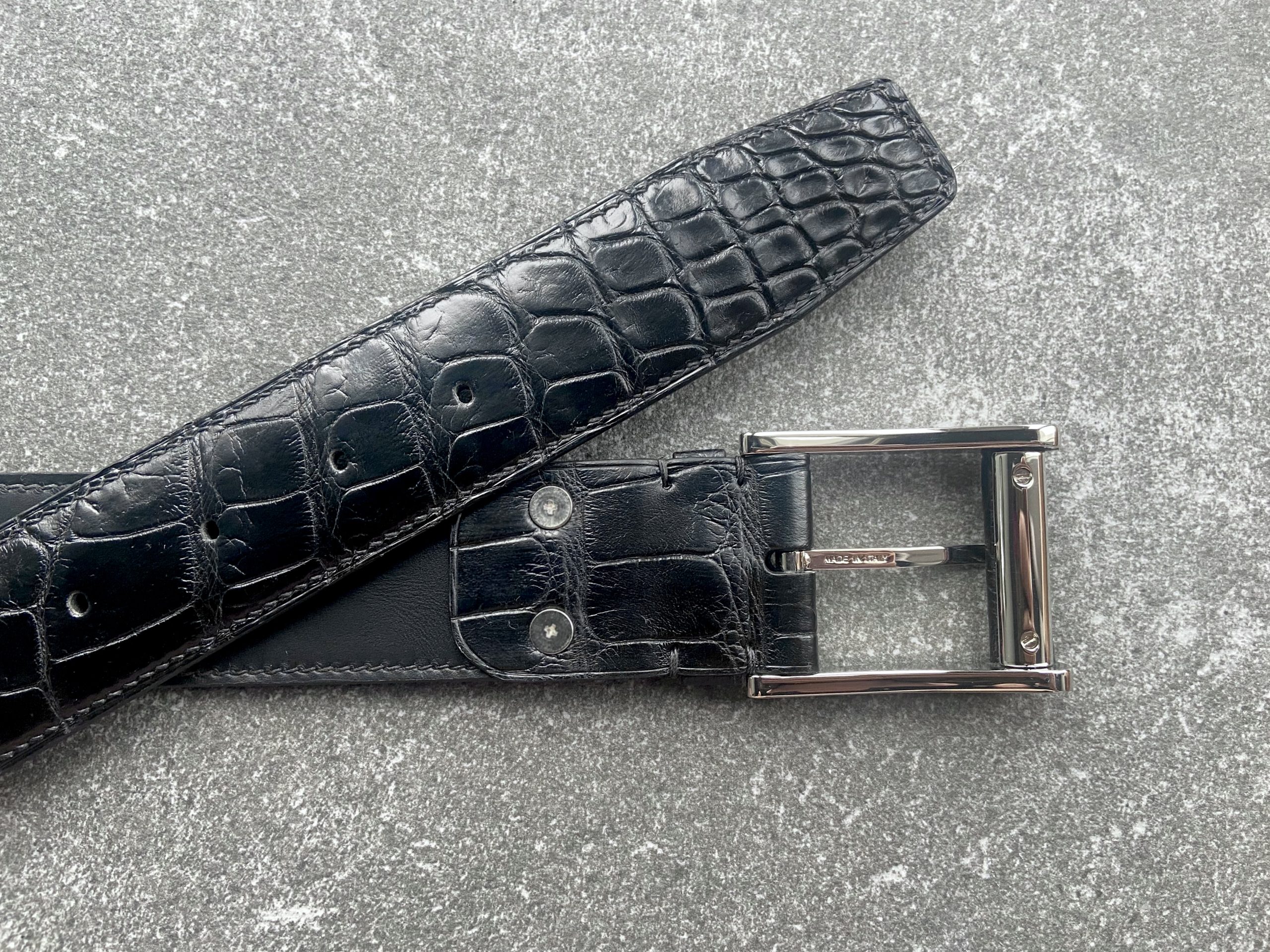 Handmade crocodile belts