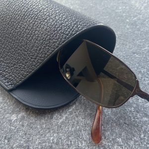 Case for glasses made of genuine leather