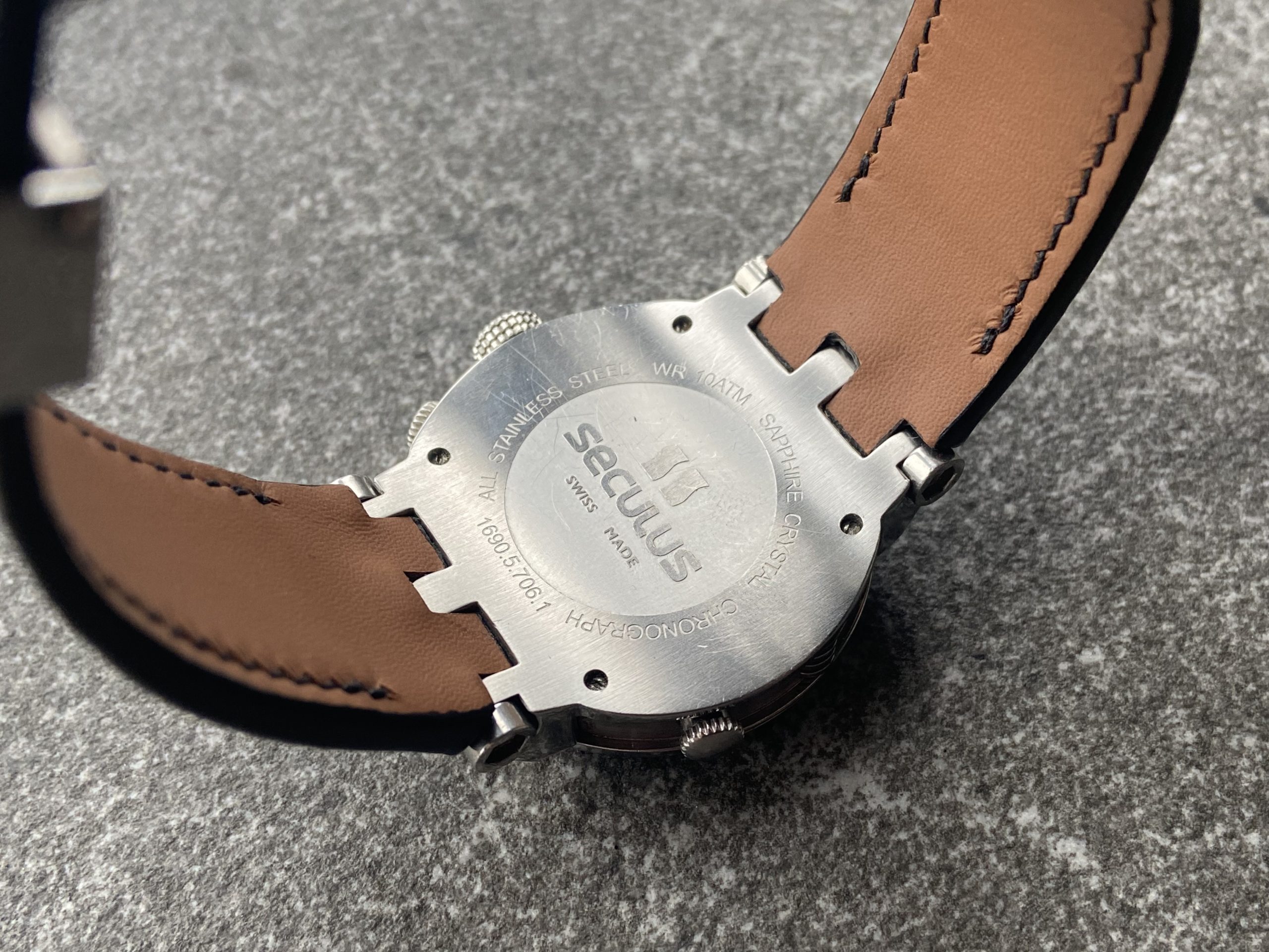 Strap for Seculus Watch with Anatomically Shaped Alligator Leather