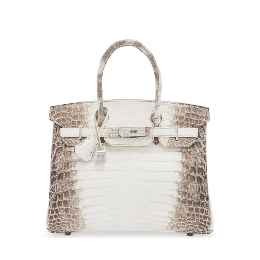 Birkin bag by Hermès in Himalaya Crocodile leather