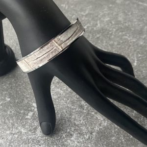 Narrow Stainless Steel Cuff Bracelet