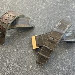 Old and new straps for Hublot Big Bang Earl Gray in alligator leather