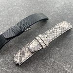Bespoke Epi leather strap and python strap made for Clerc CXX Scuba Diamonds